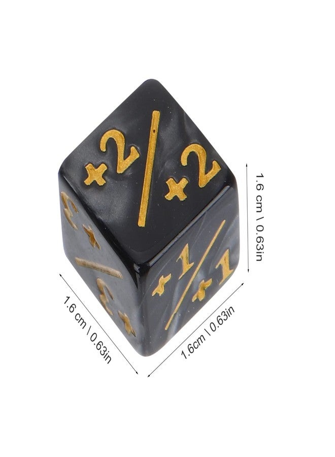 TOPPERFUN 48Pcs 1/+1 Token Dice Counter, 0.63in D6 Plus and Minus Dice Set, Acrylic Board Game Accessory, Compatible with MTG Counter, CCG, Card Games, Black - Image 2